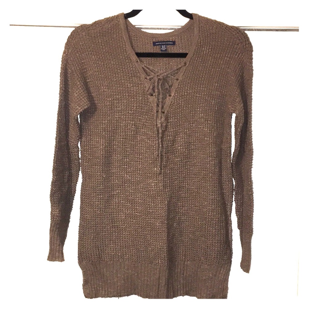 American Eagle Outfitters sweater w/ lace up neck